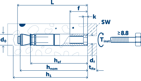 Liebig Суперлюс ILS M8-14/80 оцинк.