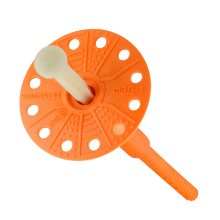 Универсальный тарельчатый забивной анкер ФЗД-1 8х115 со стальным гвоздем 