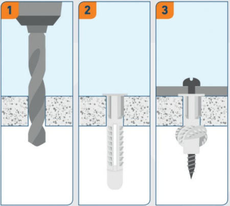 Универсальный дюбель YLT 8 полиэтилен